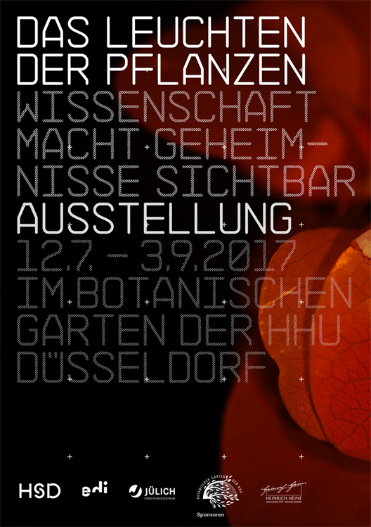Flyer of exhibition: Das Leuchten der Pflanzen - Geheimnisse der Pflanzen sichtbar gemacht